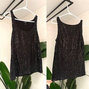 Black Sequin Tank